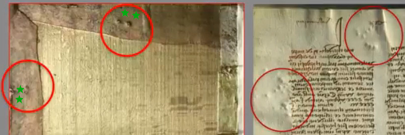 The 'Speculum Historiale' nail-indentations problem